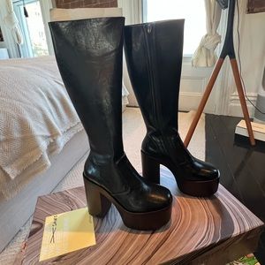 Never worn, brand new Jeffery Campbell Platform Heeled Boots